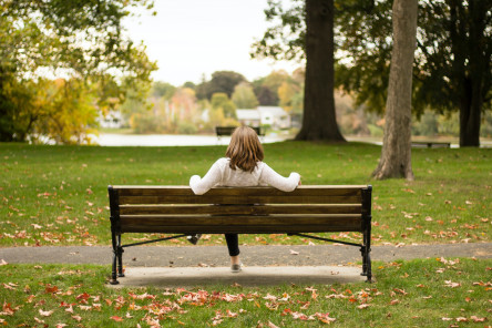 Menopause park bench