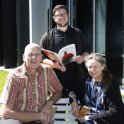 Excellence in research 2021 team photo Rob Cloughley Thomas Lord and Pam McKinlay